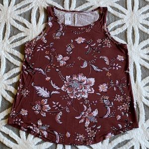 Maurices Floral Knit Tank Top size Large